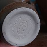 Cider or orangeade service Digoin, jug and stoneware glasses.