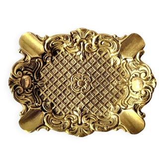 Neo-Baroque brass ashtray stamped DL number 6 registered