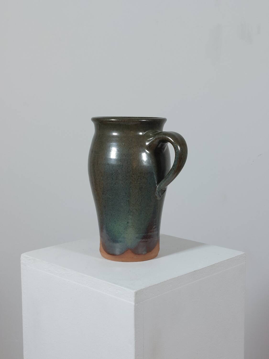 Vintage mid-century oxidised pottery vase