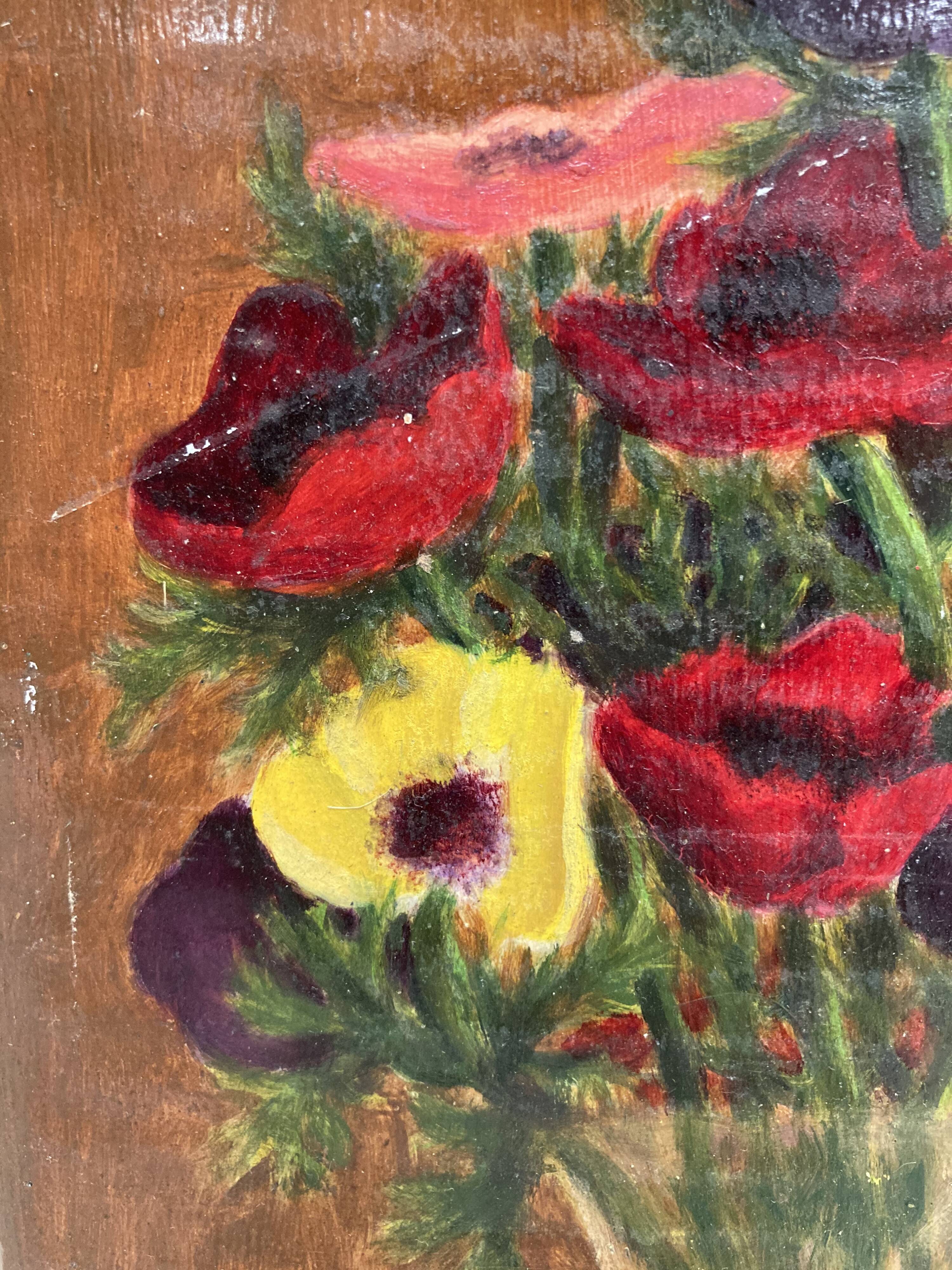 Oil on vintage panel