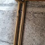 Shelf 1950 to 60 string wood veneer with rod on the edge of the shelf h60x17x50