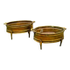 2 Art Nouveau brass planters