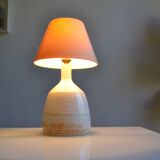 terracotta lamp base, modernist stoneware, France, 1970s