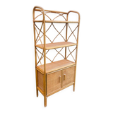 Honey-colored rattan shelf 🍯