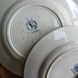 Set of 6 Terre de Fer plates, Acacia model
