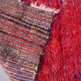 Red Boujad Moroccan rug - 207 x 88 cm
