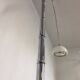 Vintage lamppost arc bamboo chrome and opaline 1970