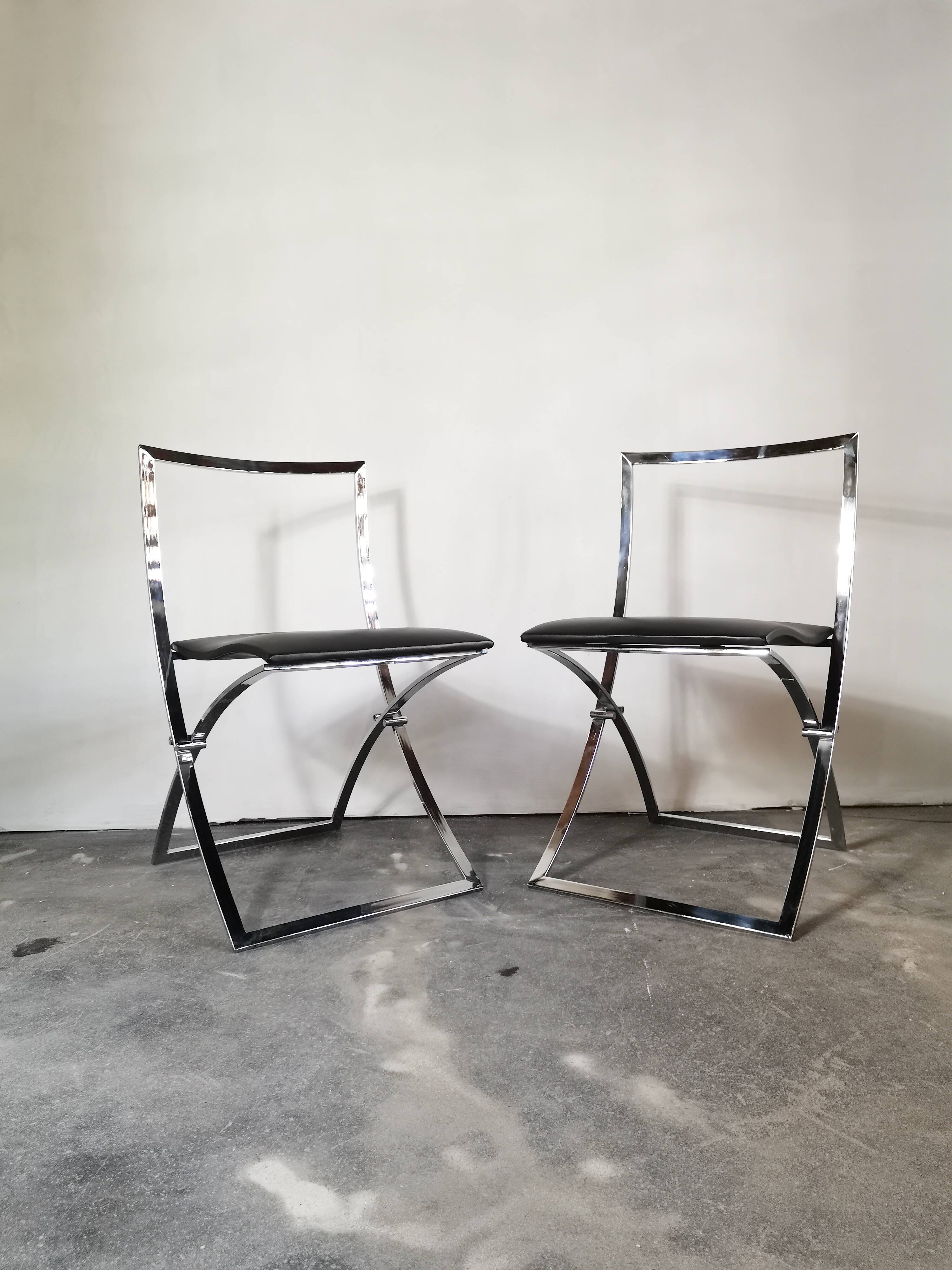 Marcello Cuneo, Model “Luisa”, 1970s Set of 2 Dining Chairs