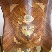 Pair of bedside tables in rosewood veneer on all sides. Louis XV style