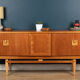 Retro 1960s teak restored beautility mid century sideboard with bar