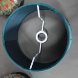 1960s Pair of Hand Painted Glass Table Lamps, Czechoslovakia