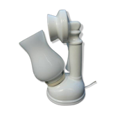 "Telephone" lamp in white ceramic and opaline from the 1970s.