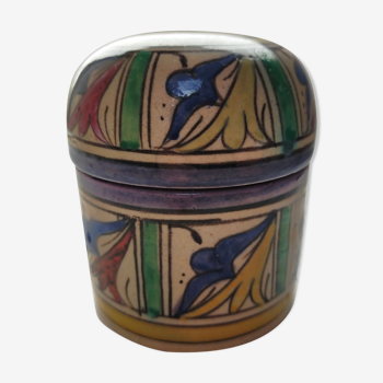 Boîte ou pot avec couvercle marocain en céramique