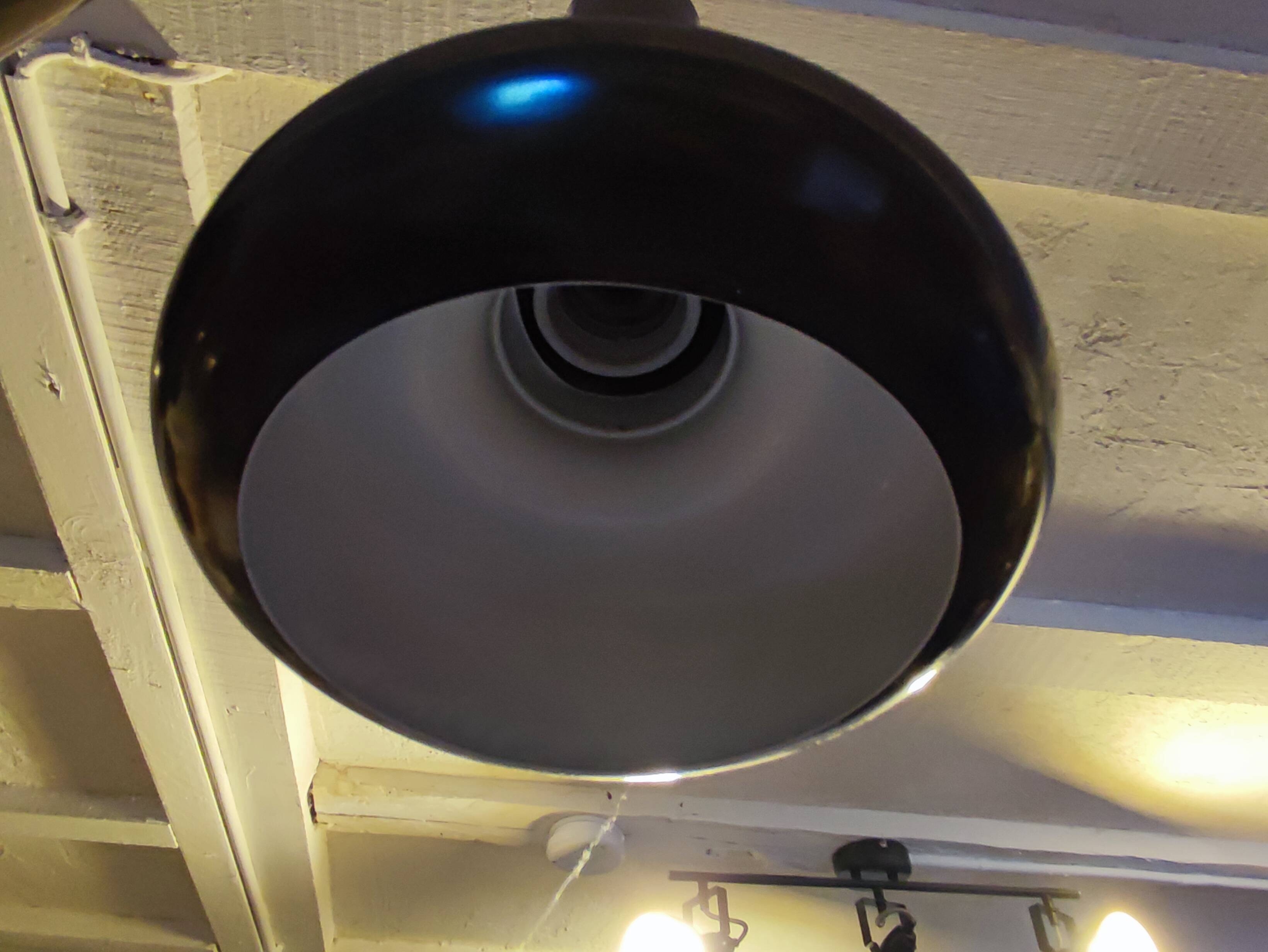 Lita pendant light, chocolate color, 1970