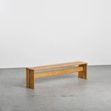 Banc en pin massif, Les Arcs, circa 1973