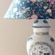 Limoges porcelain lamp Hergey – custom Liberty lampshade