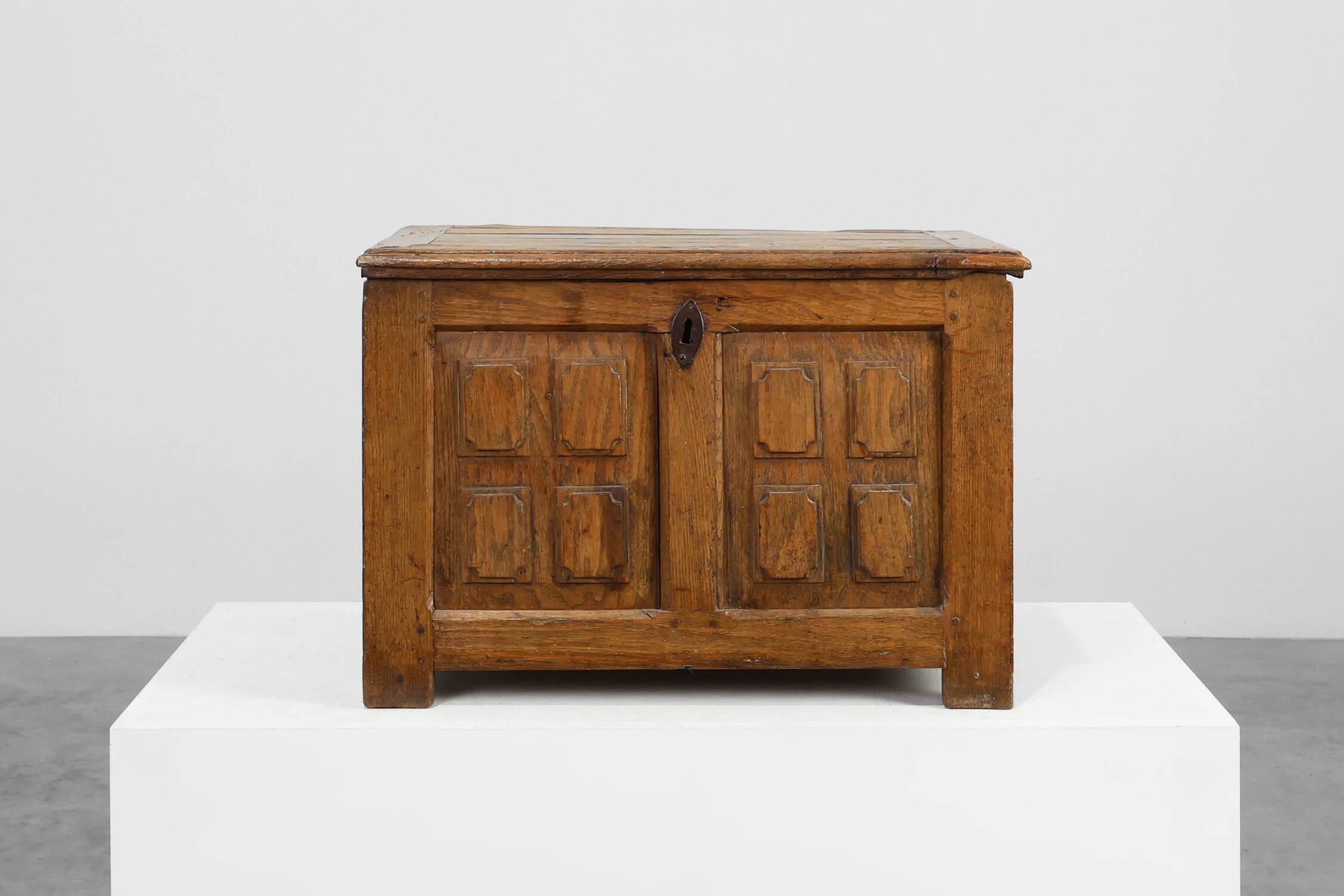 Rustic Oak paneled Trunk or chest, France 18th Century