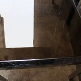 Vintage table chrome legs and smoked glass top