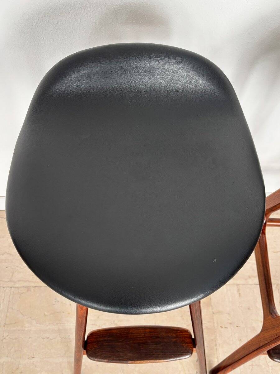 Scandinavian Bar Stools by Erik Buch, 1960s, Set of 2