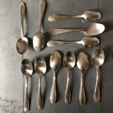Silver metal spoons