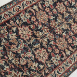 3x12 Persian Navy Blue Runner Rug, 80x378Cm