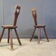 Vintage brutalist heart shaped chairs, 1960s