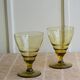Paire de verres Art déco, teintés vert, vintage