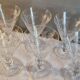 8 large Art Deco crystal glasses, grape clusters (+ 2 gifts)