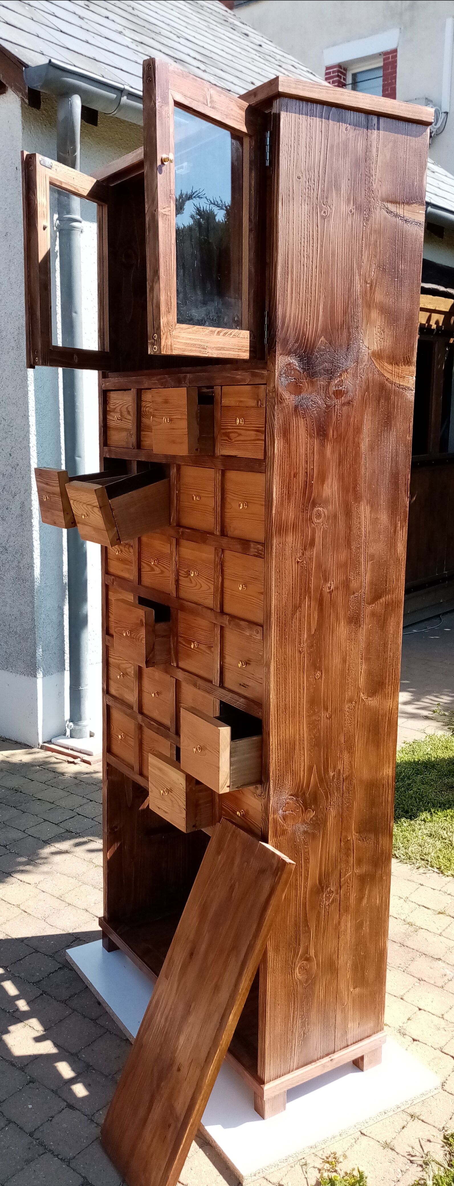 Furniture of haberdashery, window.