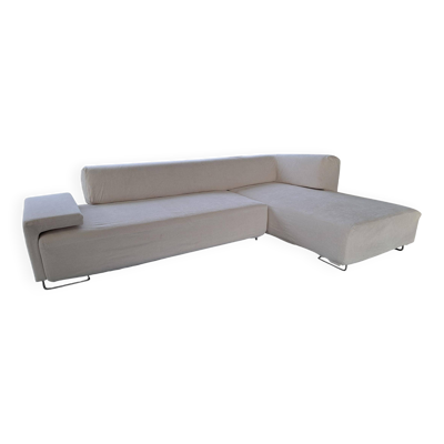 Canapé lounge d'angle de la marque Moroso, modèle Lowland avec méridienne