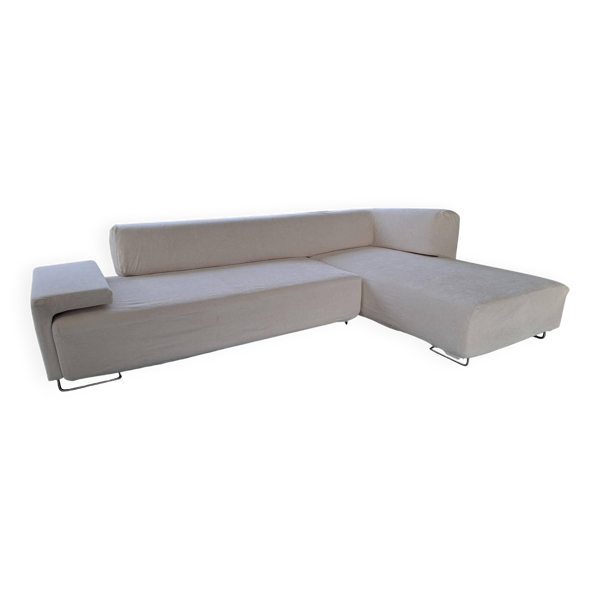 Canapé lounge d'angle de la marque Moroso, modèle Lowland avec méridienne — Beyit