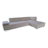 Canapé lounge d'angle de la marque Moroso, modèle Lowland avec méridienne