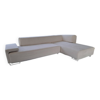 Moroso corner lounge sofa, Lowland model with chaise longue.