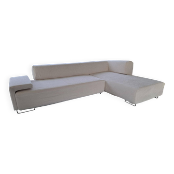 Moroso corner lounge sofa, Lowland model with chaise longue.