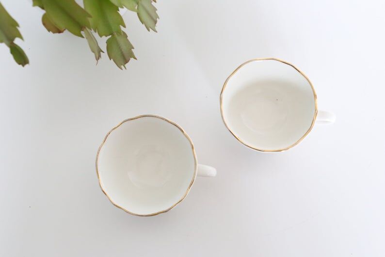 2-cup Gien opaque porcelain set, Chambord pattern