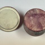 Soapstone box, trinket dish, candy dish with elephant decoration, 9.5 x 9 cm