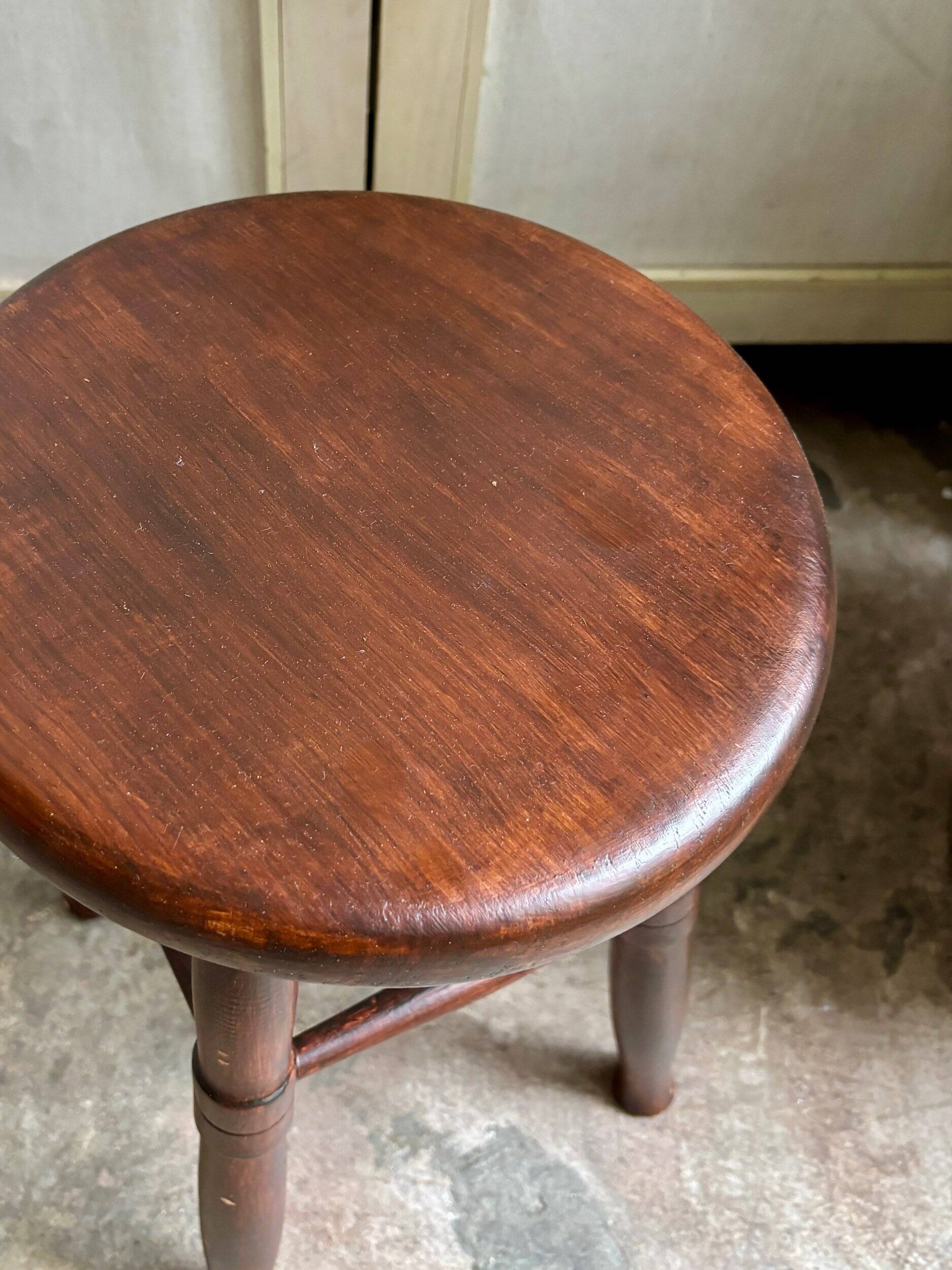 Dark wood stool
