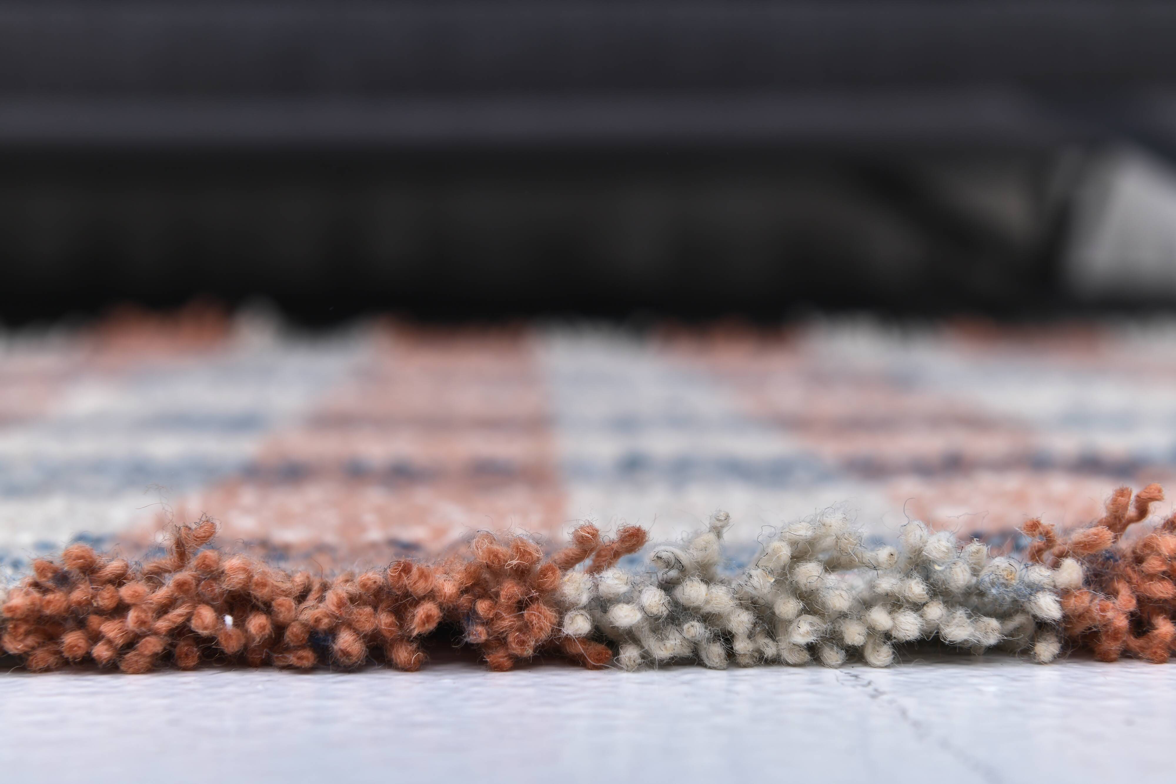 85x325 cm Runner Rug, Blue Terracota Hand made Rug, Made With Wool.