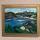 Original Swedish Oil on Canvas - "Lake" by Kersti Flyckt - Signed - Vintage and Framed - 79 × 66 cm (31.1 in × 26 in)