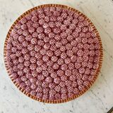 Vintage raspberry slurry pie dish 50s