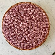 Vintage raspberry slurry pie dish 50s