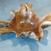 Sculptural wooden centrepiece, organic bowl, brutalist.