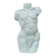 Light blue clay ceramic torso statue – mid-century design sculpture, heavy studio piece