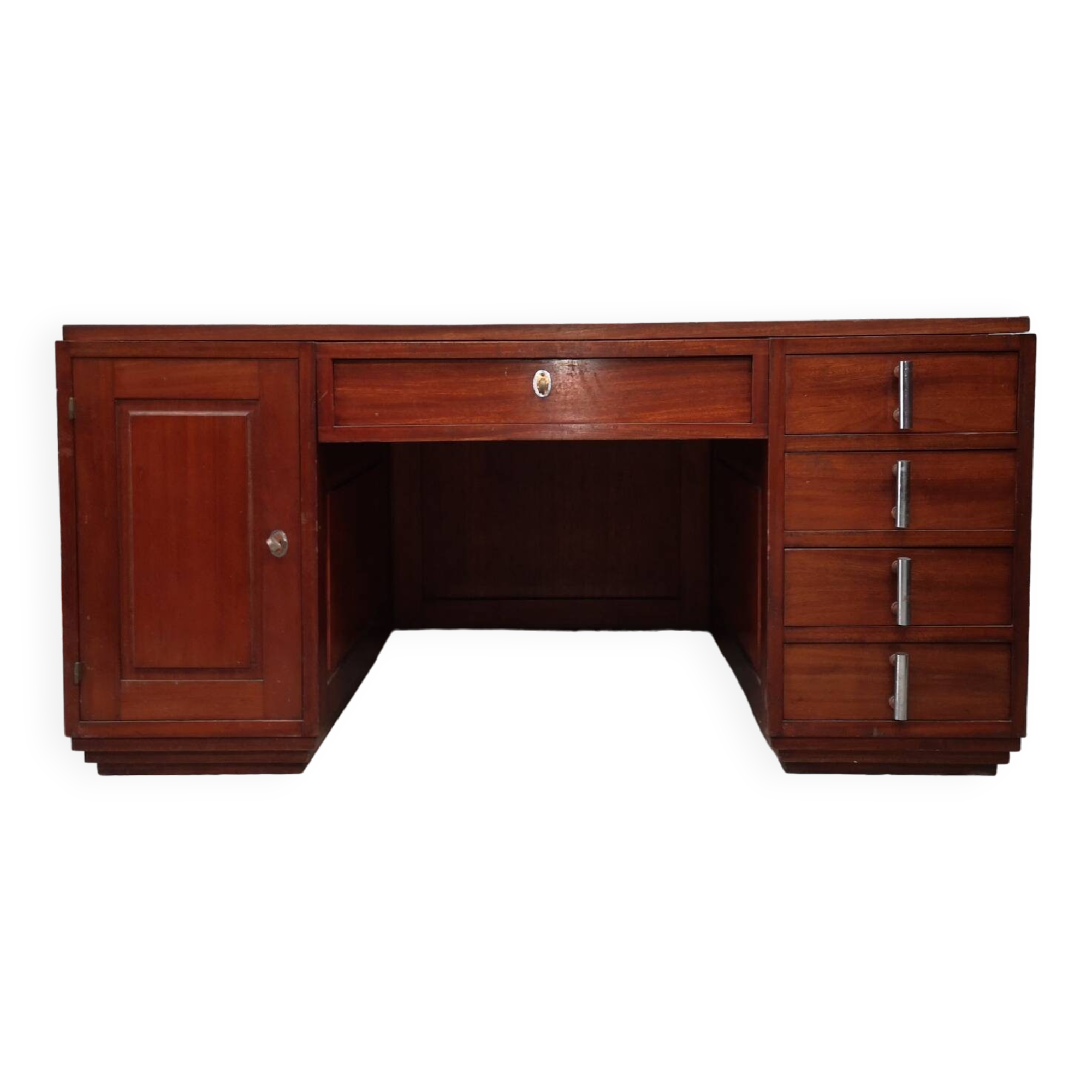 Modernist mahogany desk from cuba dominique art deco 1940