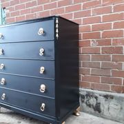 Black gold chest of drawers vintage furniture