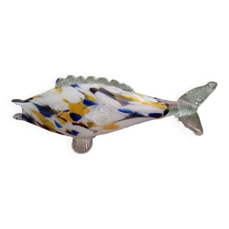 Glass fish paperweight