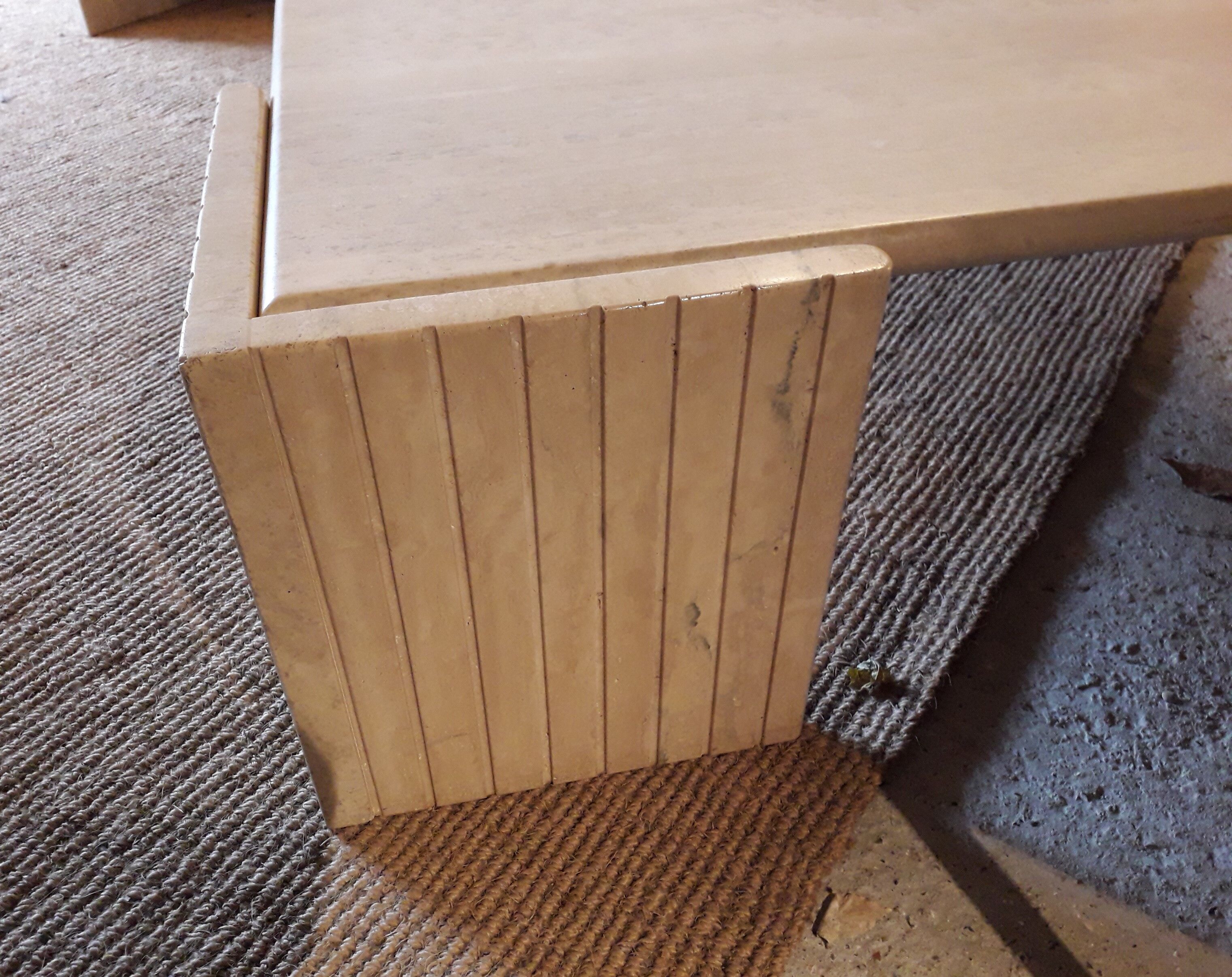 Travertine coffee table