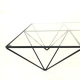 Vintage coffee table in 60s/70s steel wire design