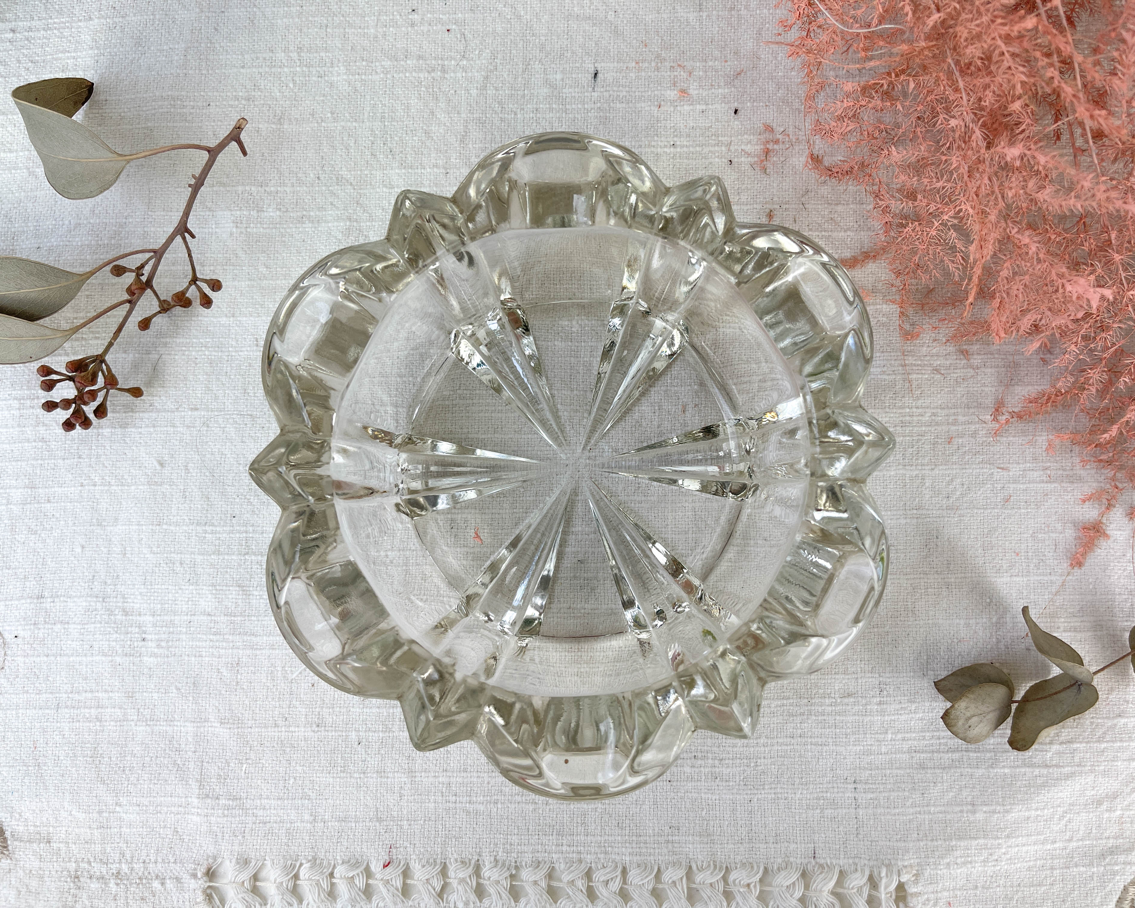 Vintage crystal ashtray made in France