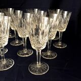 Suite of 12 crystal size wine glasses